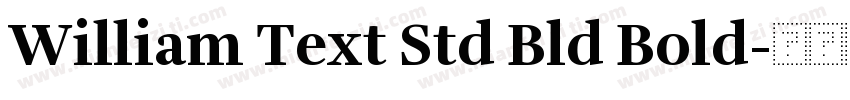 William Text Std Bld Bold字体转换